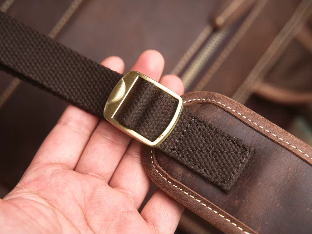 Vintage Leather Laptop Backpack