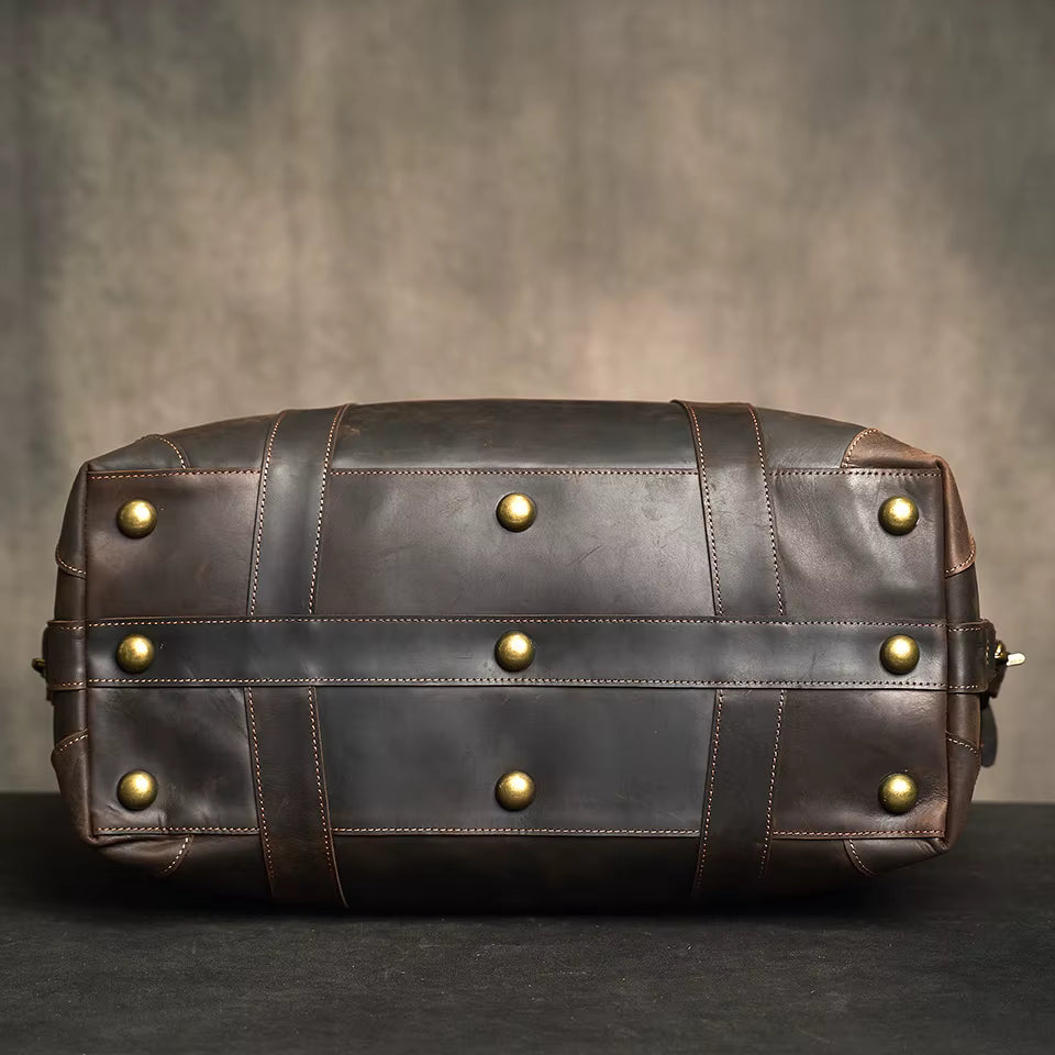 Vintage Crazy Horse Leather Duffel Bag