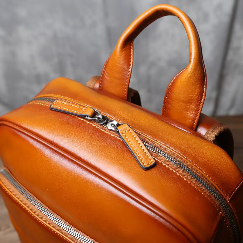 Heritage Craft Full-Grain Leather Travel Backpack