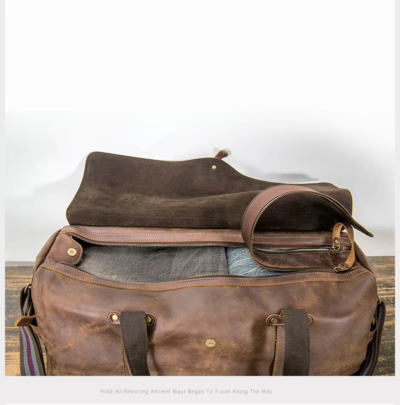 Genuine Cow Leather Duffel Bag