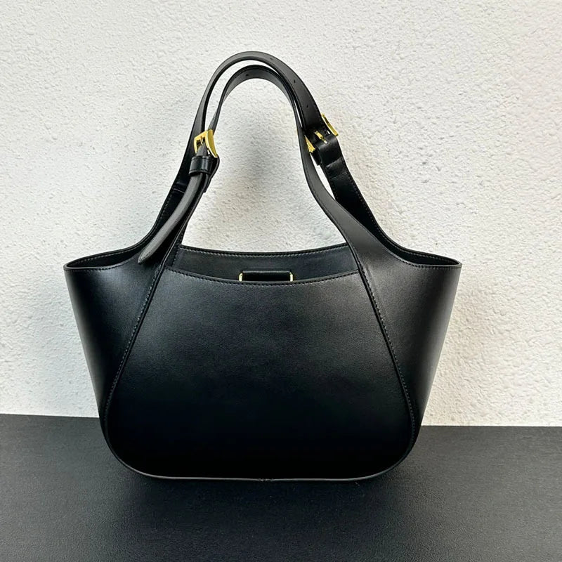 Medium leather tote bag