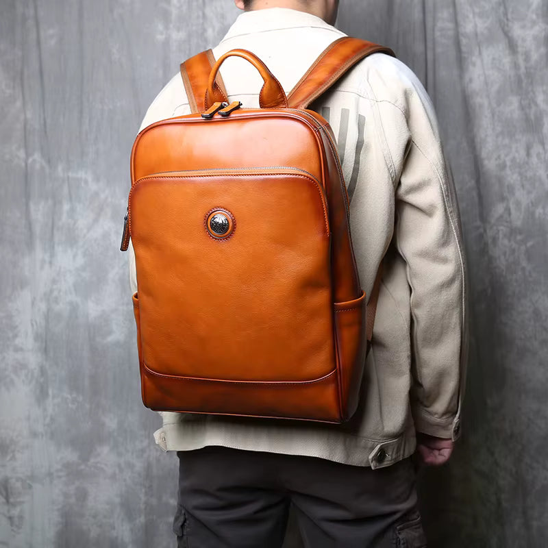 Heritage Craft Full-Grain Leather Travel Backpack