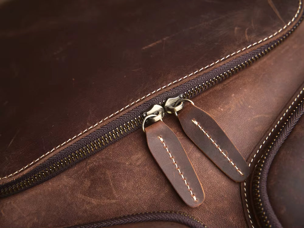 Vintage Leather Laptop Backpack