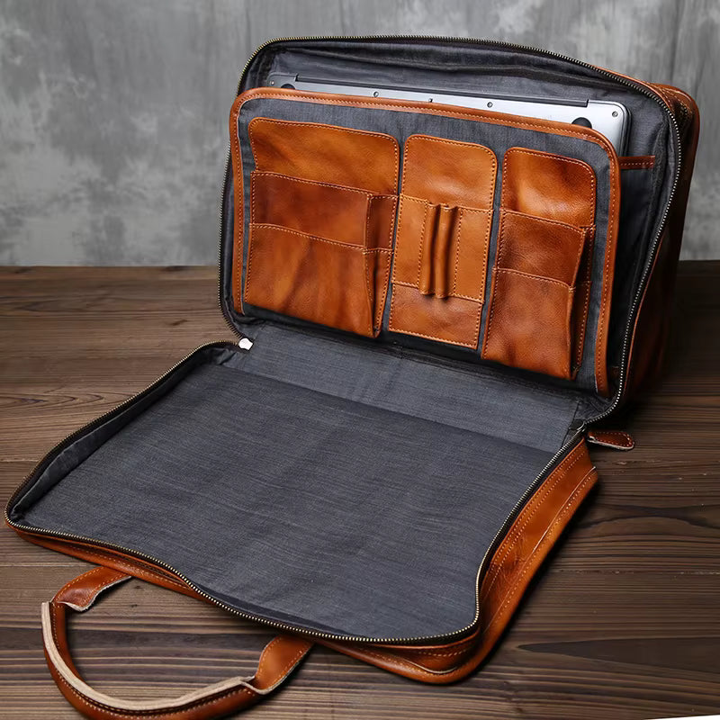 Signature Leather Office Bag
