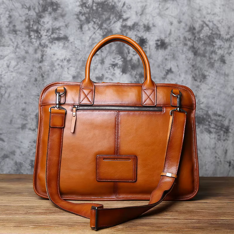 Top Layer Cowhide Leather Briefcase