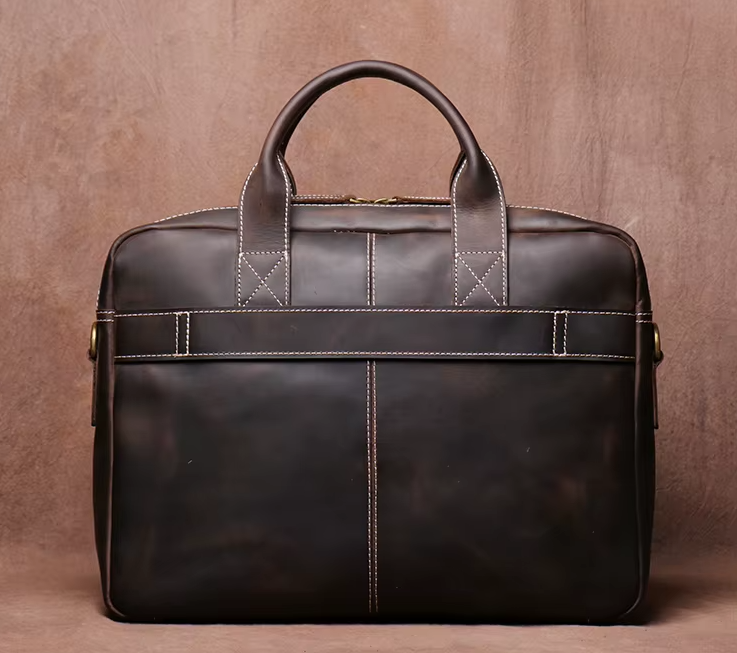 Vintage Leather Laptop Briefcase