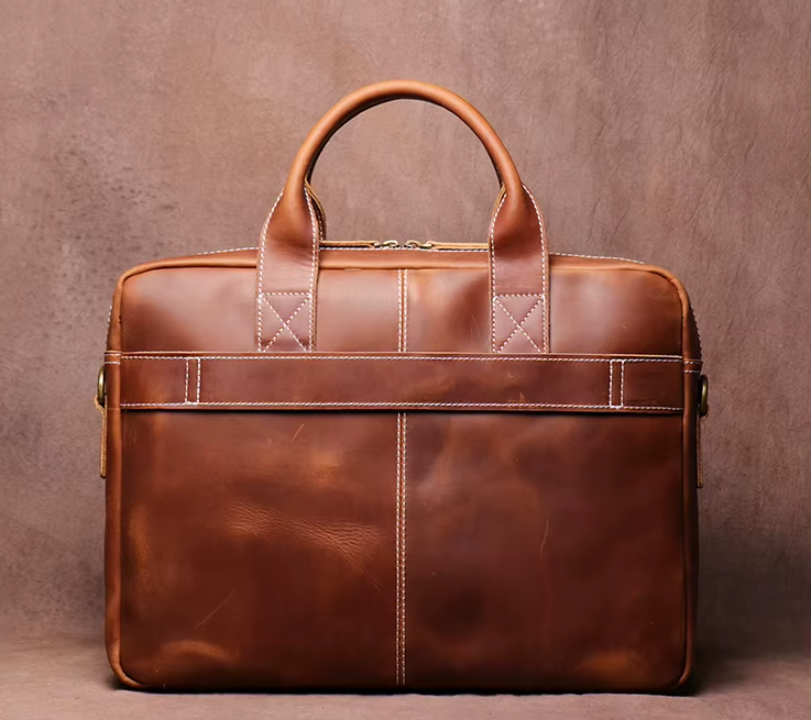 Vintage Leather Laptop Briefcase