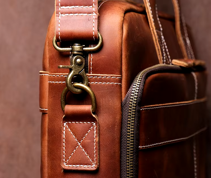 Vintage Leather Laptop Briefcase