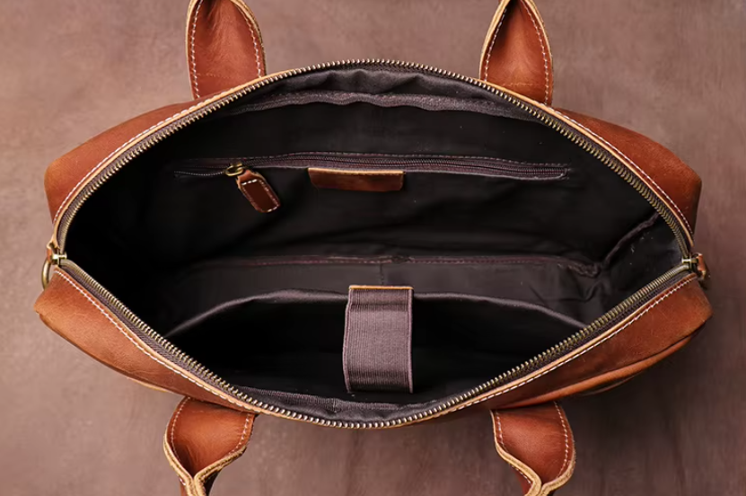 Vintage Leather Laptop Briefcase