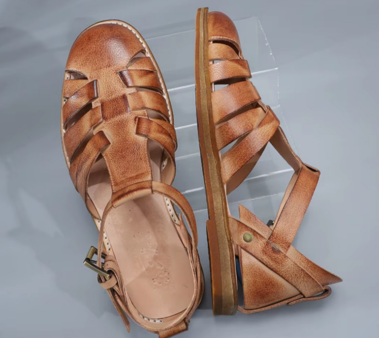 Aurelian Woven Leather Sandals