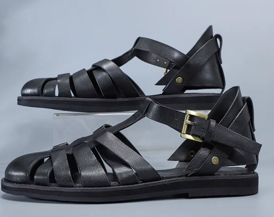 Aurelian Woven Leather Sandals