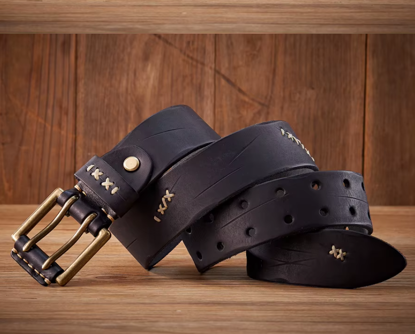 Heritage Brass Frame Leather Belt