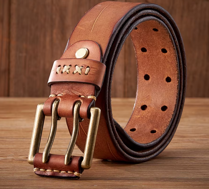 Heritage Brass Frame Leather Belt