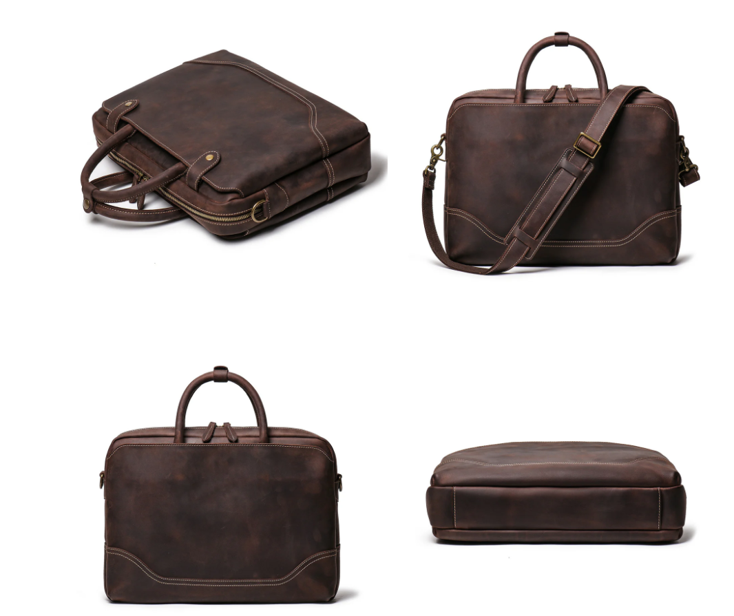 Heritage Full-Grain Leather Messenger Bag
