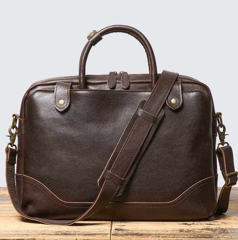 Heritage Full-Grain Leather Messenger Bag