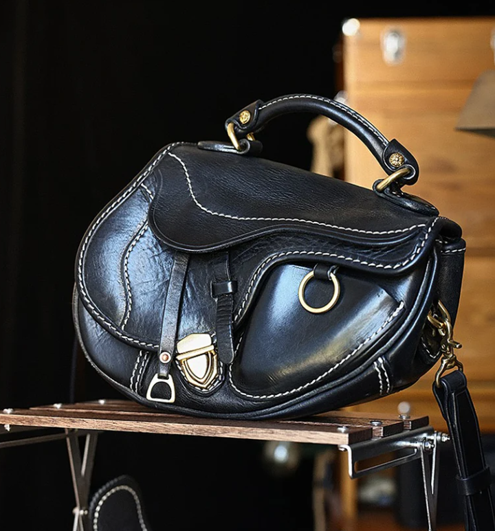 Full grain leather Saddle Bag