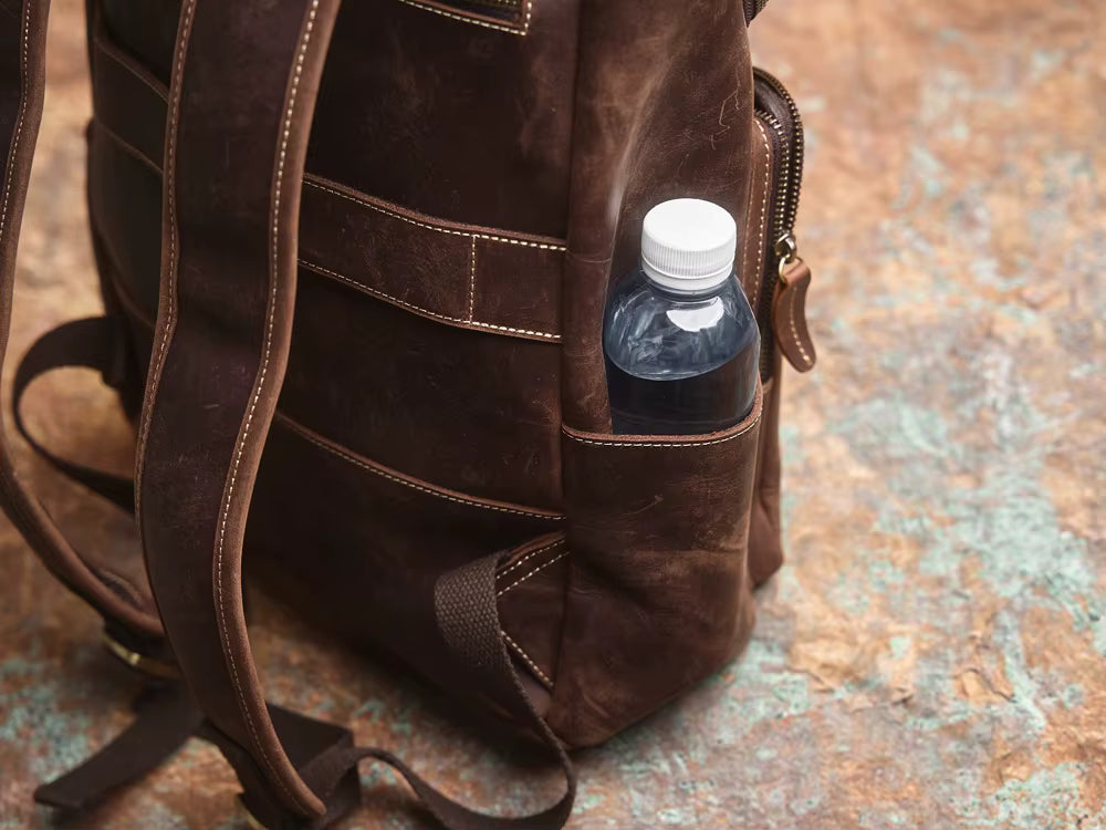 Vintage Leather Laptop Backpack