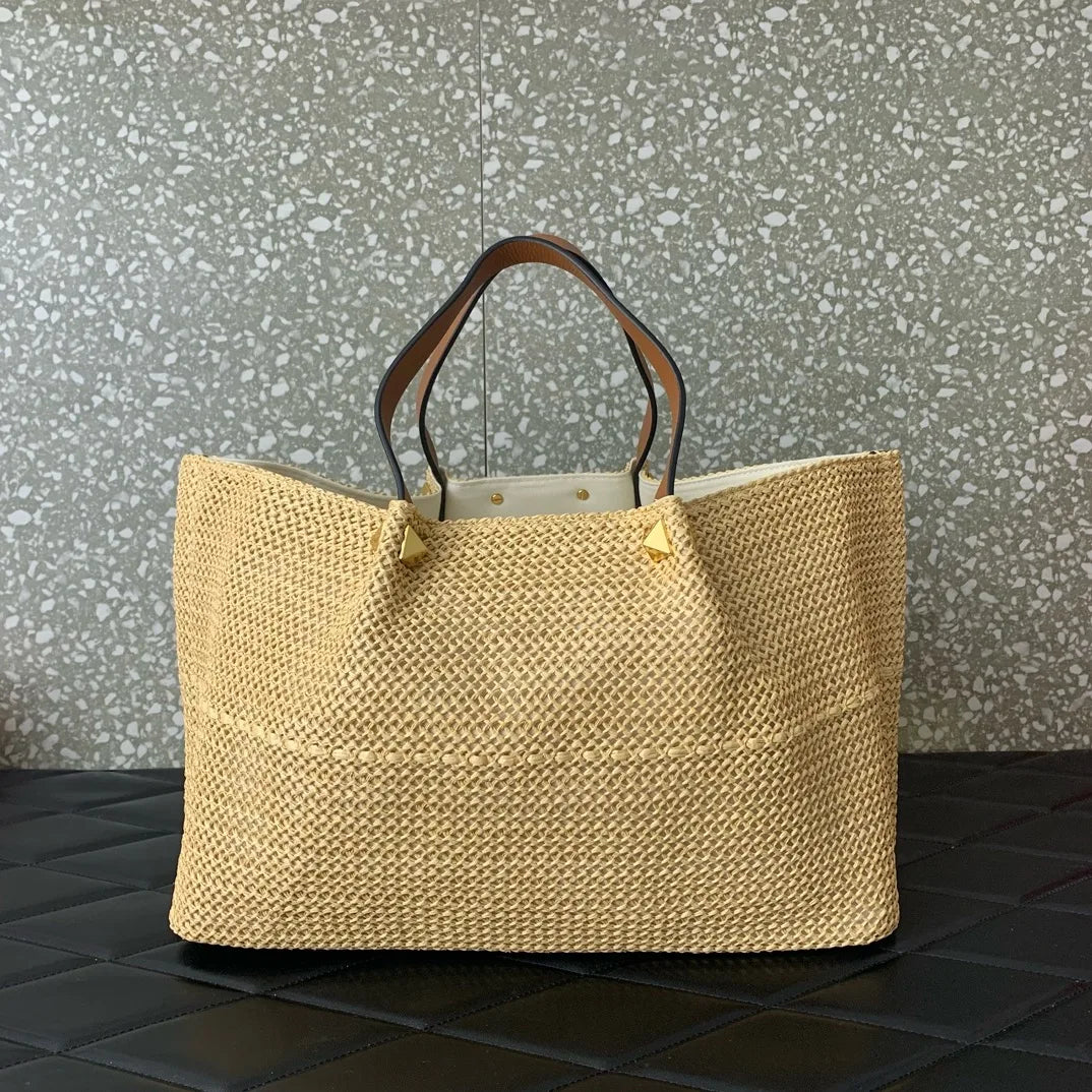 Coastal Breeze Straw Tote