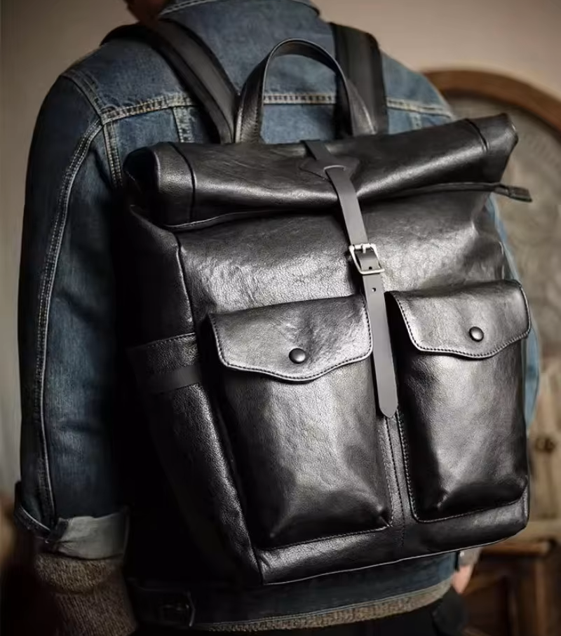 Vintage Craft Genuine Leather Travel Backpack