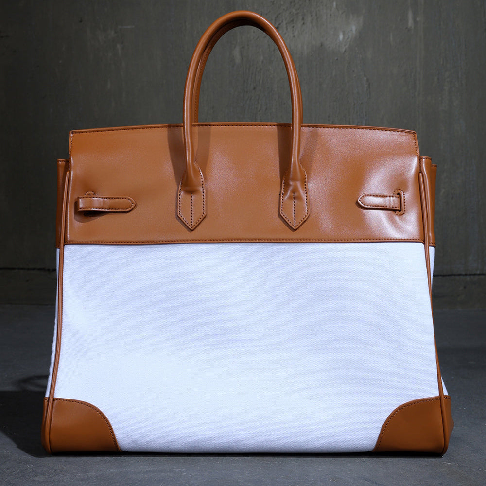 Oversized Canvas Leather Carryall