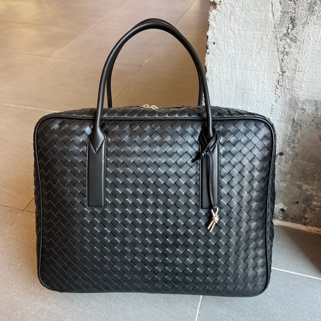 Executive Woven Leather Briefcase