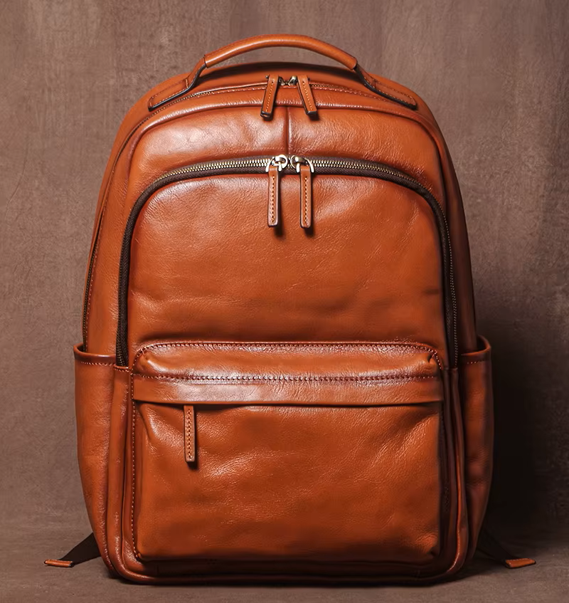 Heritage Craft Full-Grain Leather Laptop Backpack