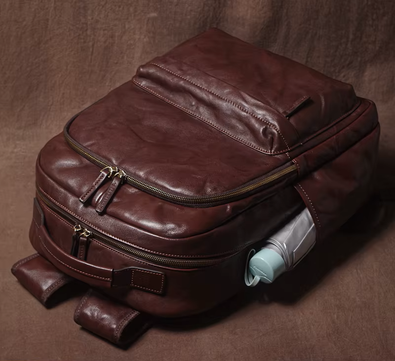 Heritage Craft Full-Grain Leather Laptop Backpack