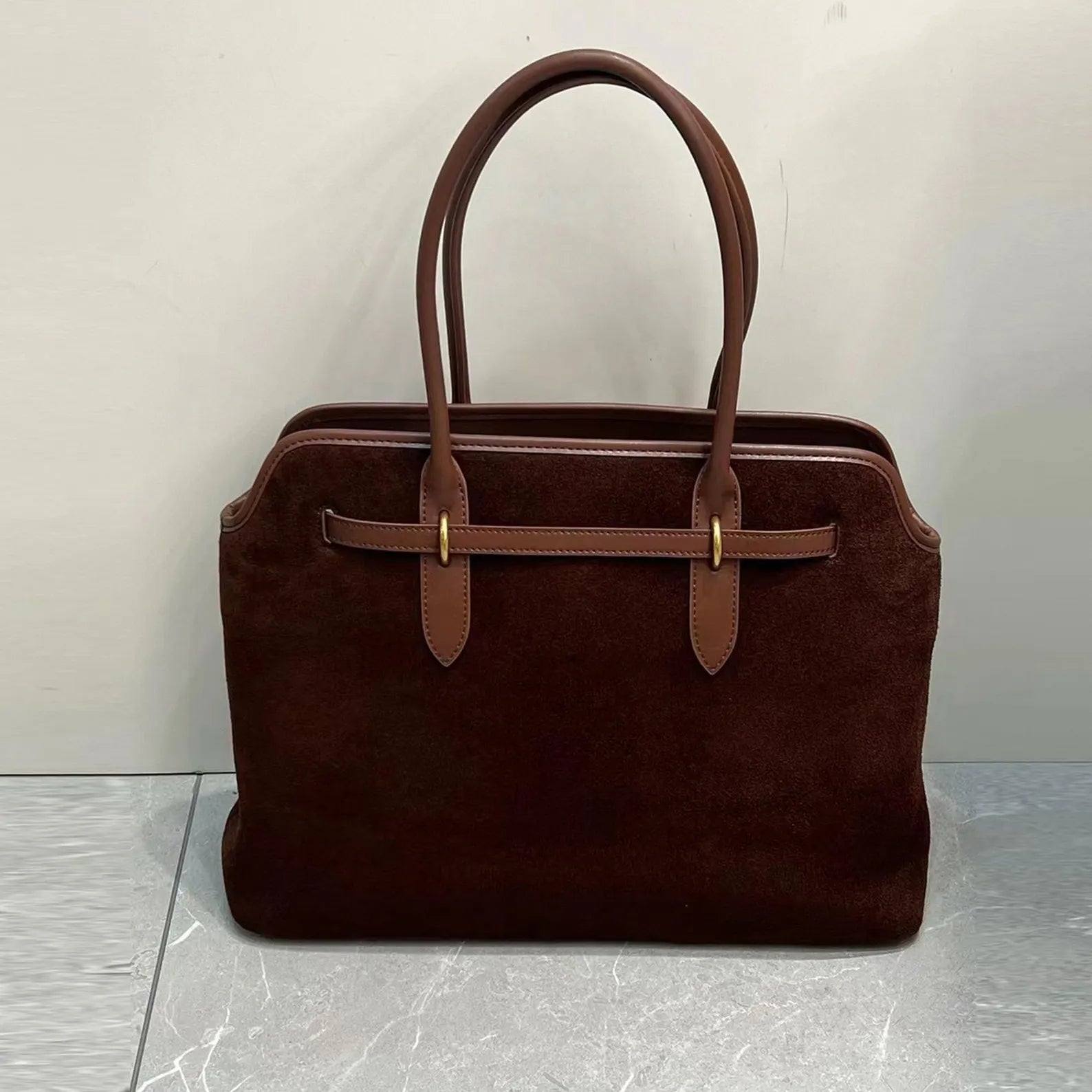 Cowhide Suede Tote Bag