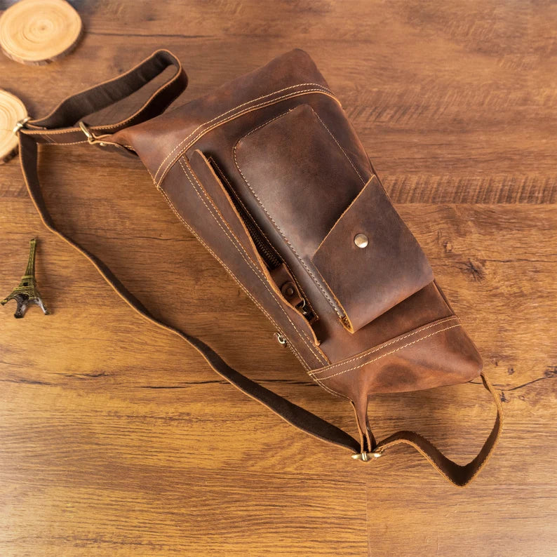 Vintage Leather Sling Bag