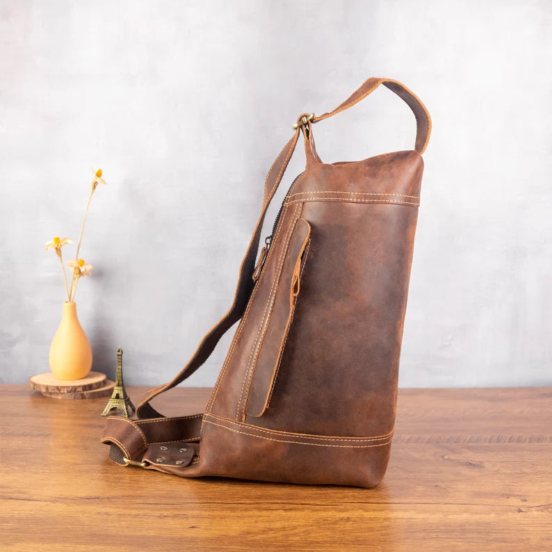 Vintage Leather Sling Bag