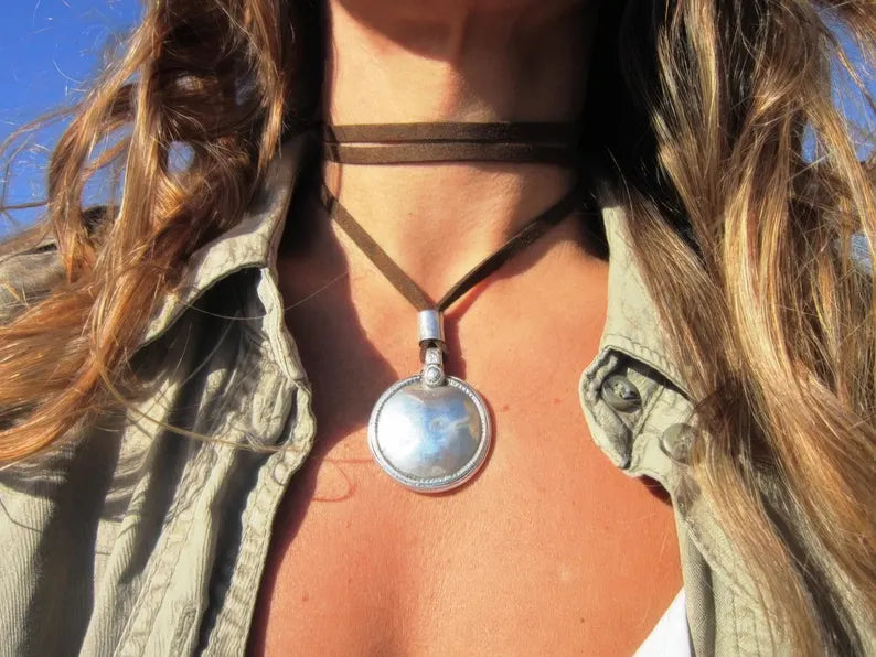 Silver Orbit Wrap Necklace