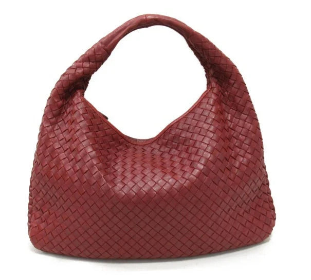 Woven Leather Hobo Bag