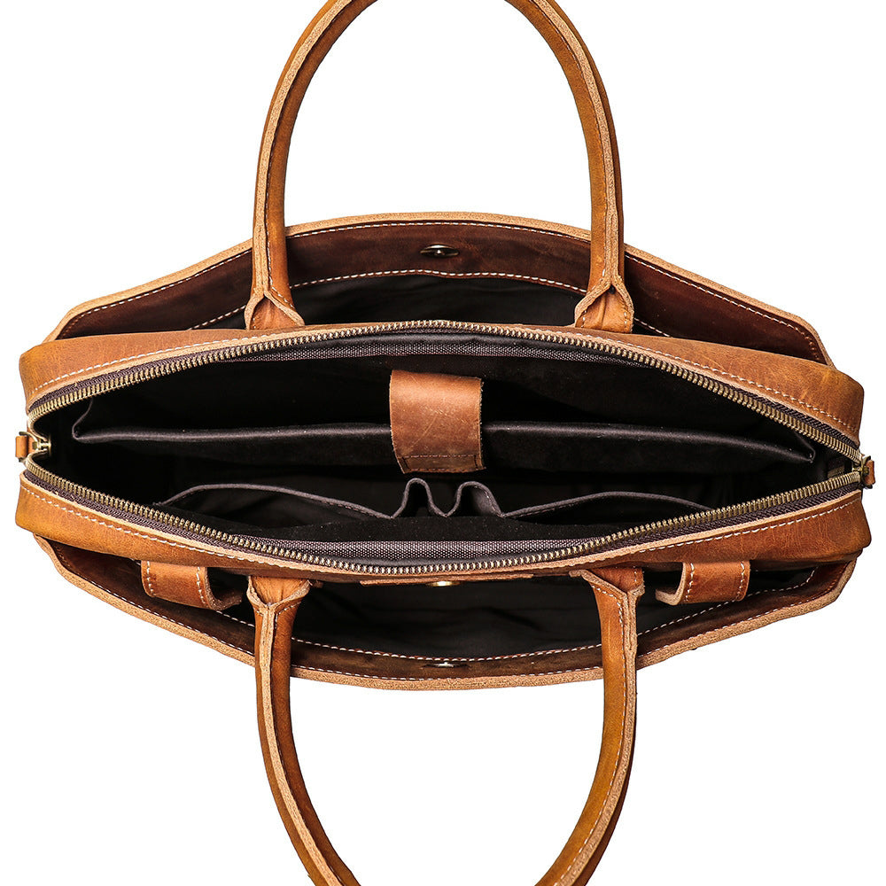 Heritage Full-Grain Leather Messenger Bag