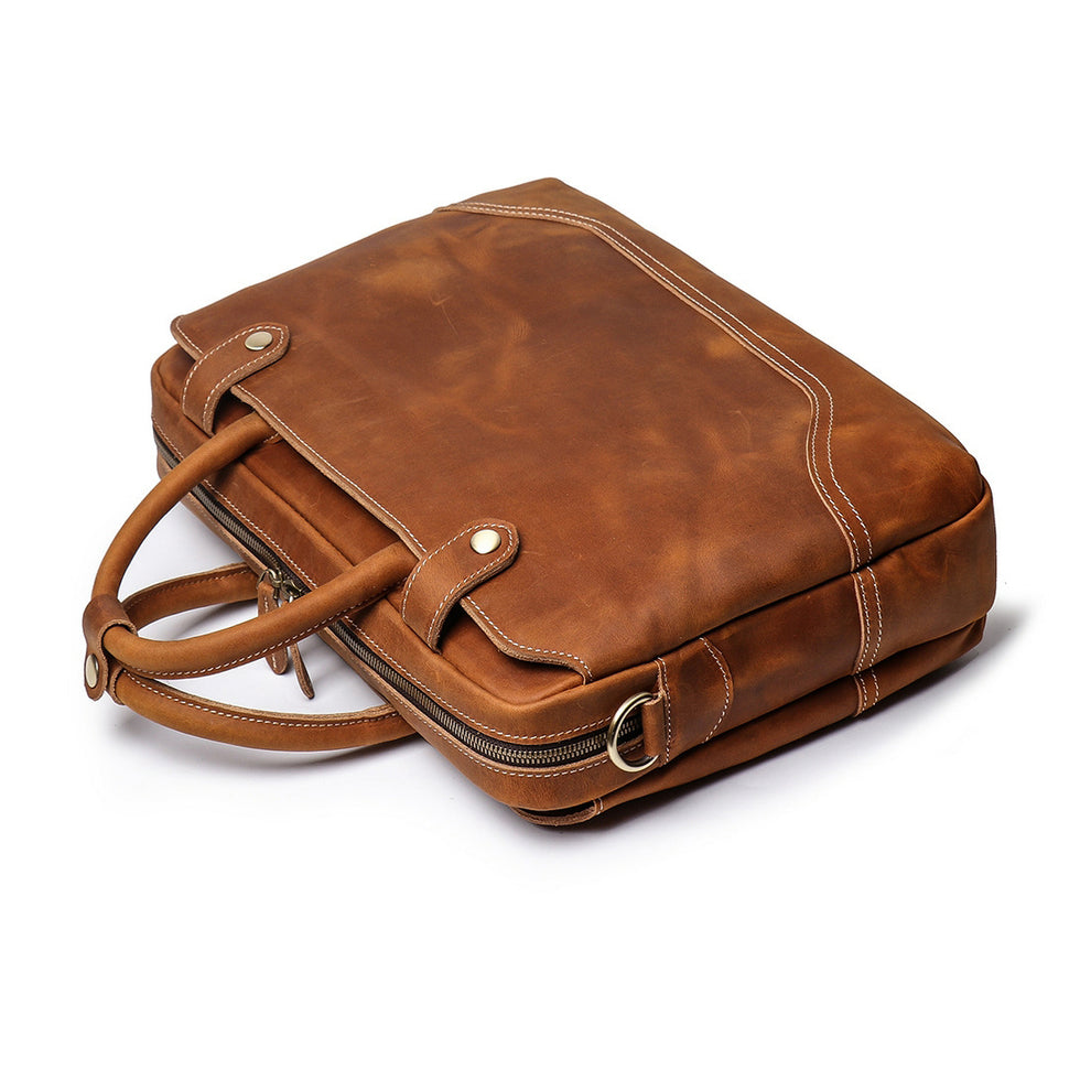 Heritage Full-Grain Leather Messenger Bag