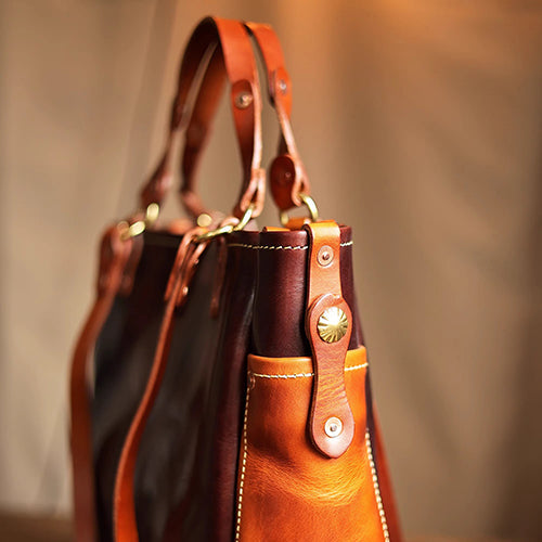 Vintage Italian Leather Tote Bag