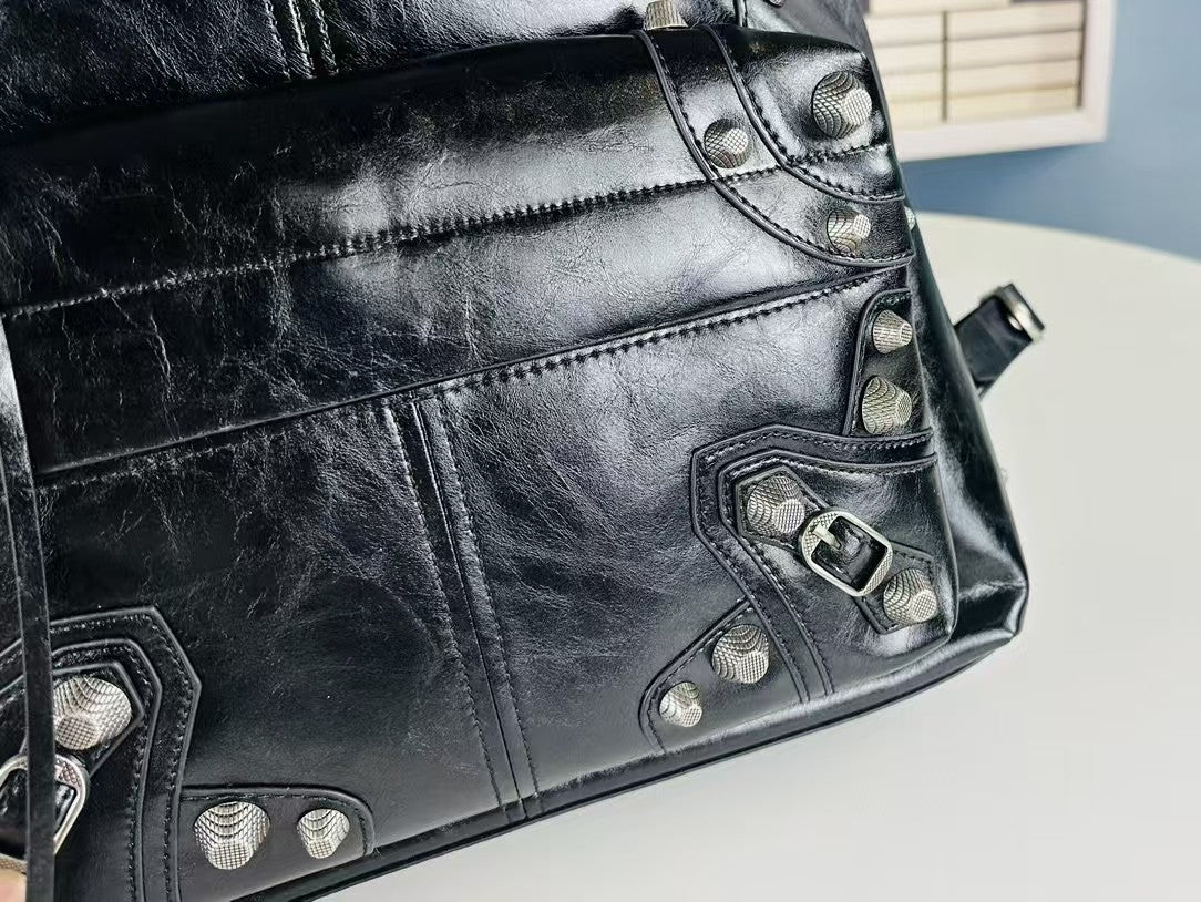 Cowhide Leather Studded Backpack