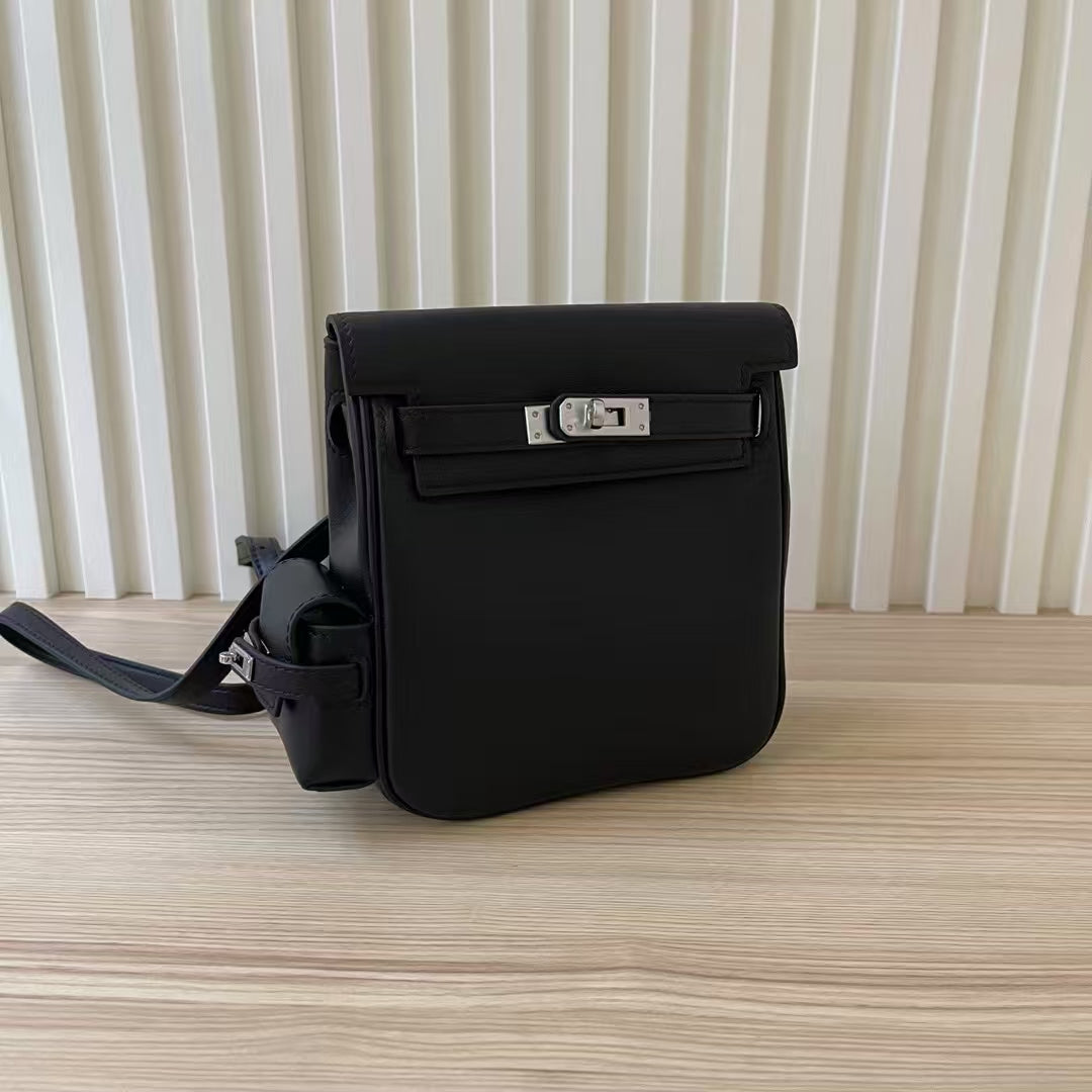 Versatile Leather Crossbody Backpack