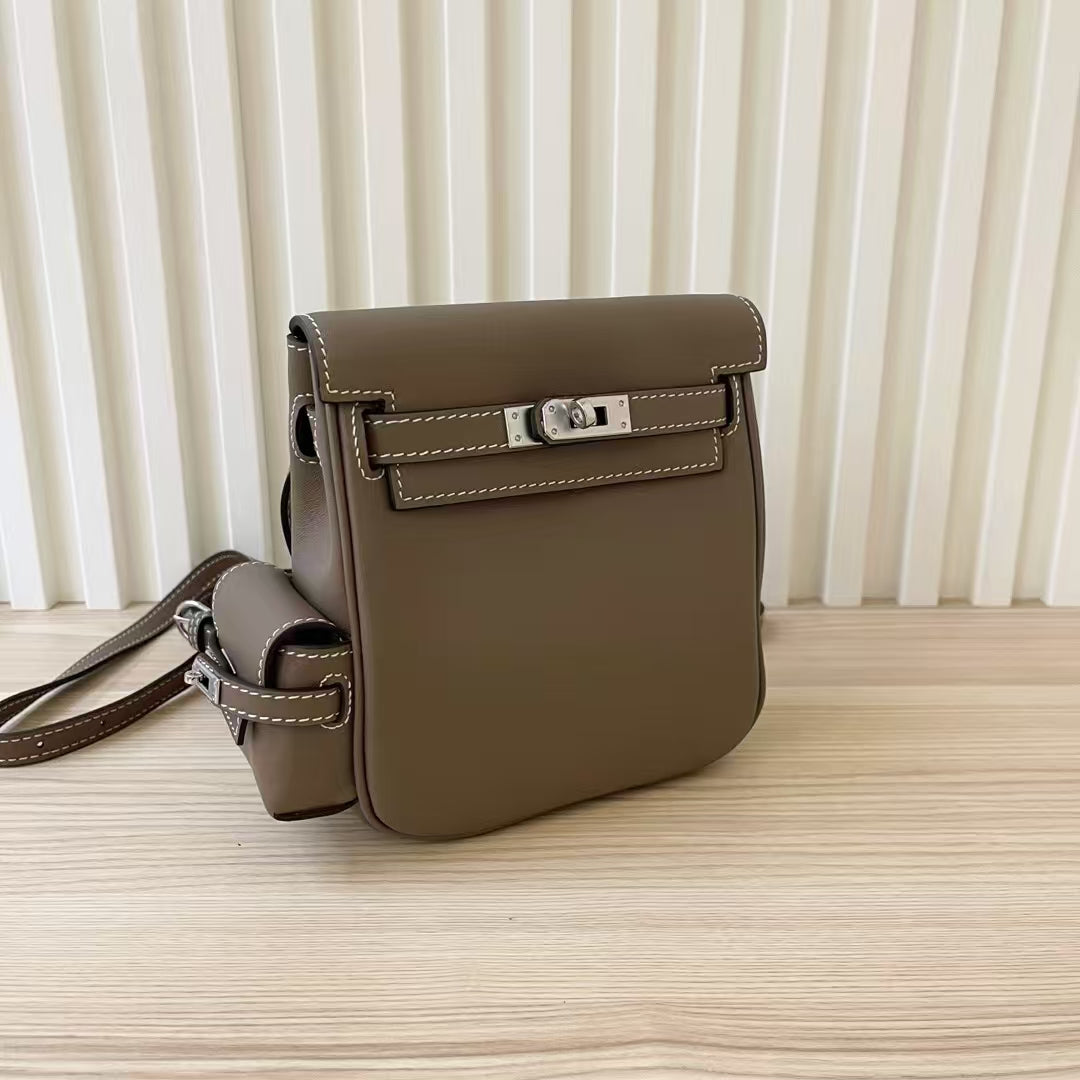 Versatile Leather Crossbody Backpack