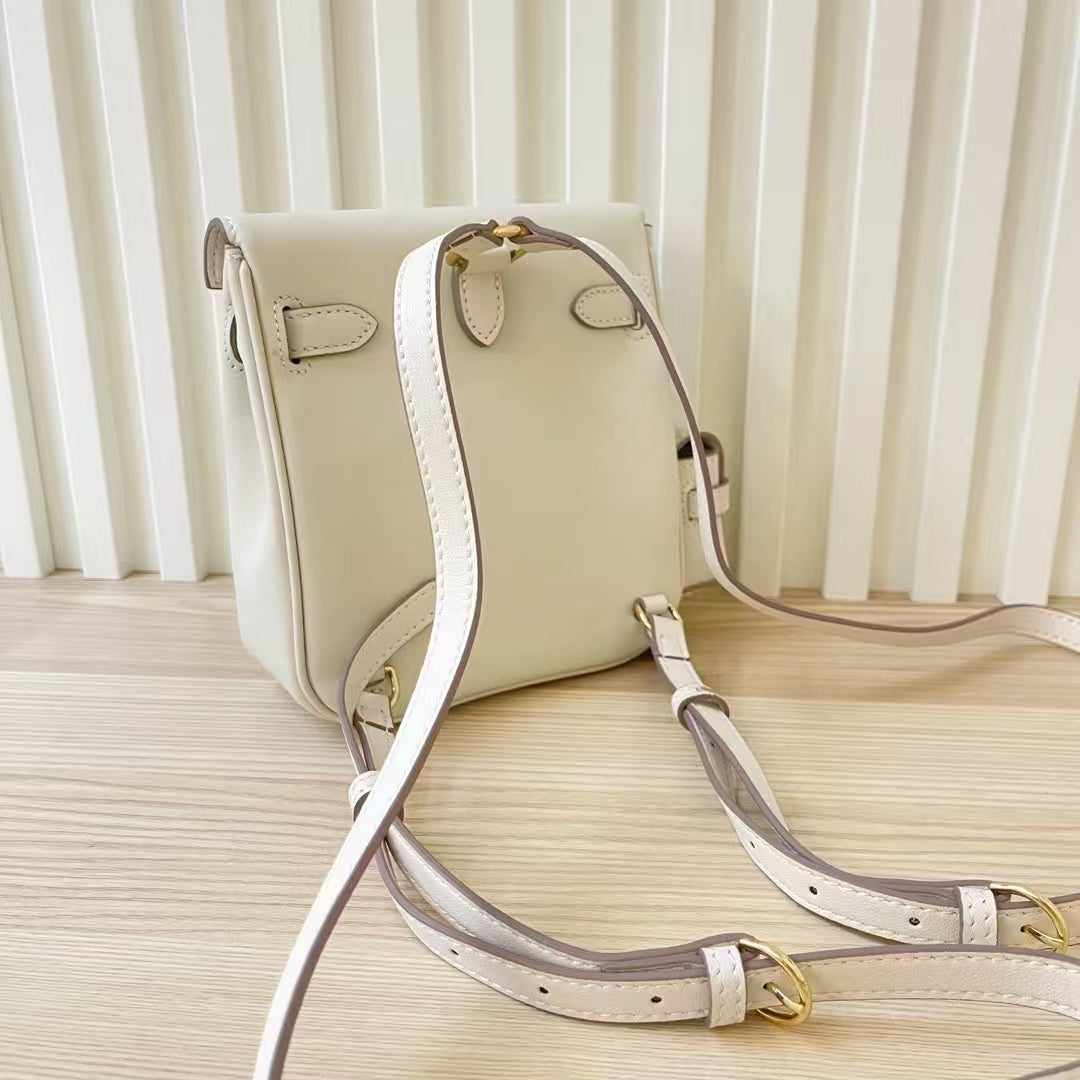 Versatile Leather Crossbody Backpack